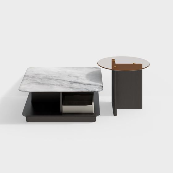 Minimalist Living Room Coffee Table 3D model