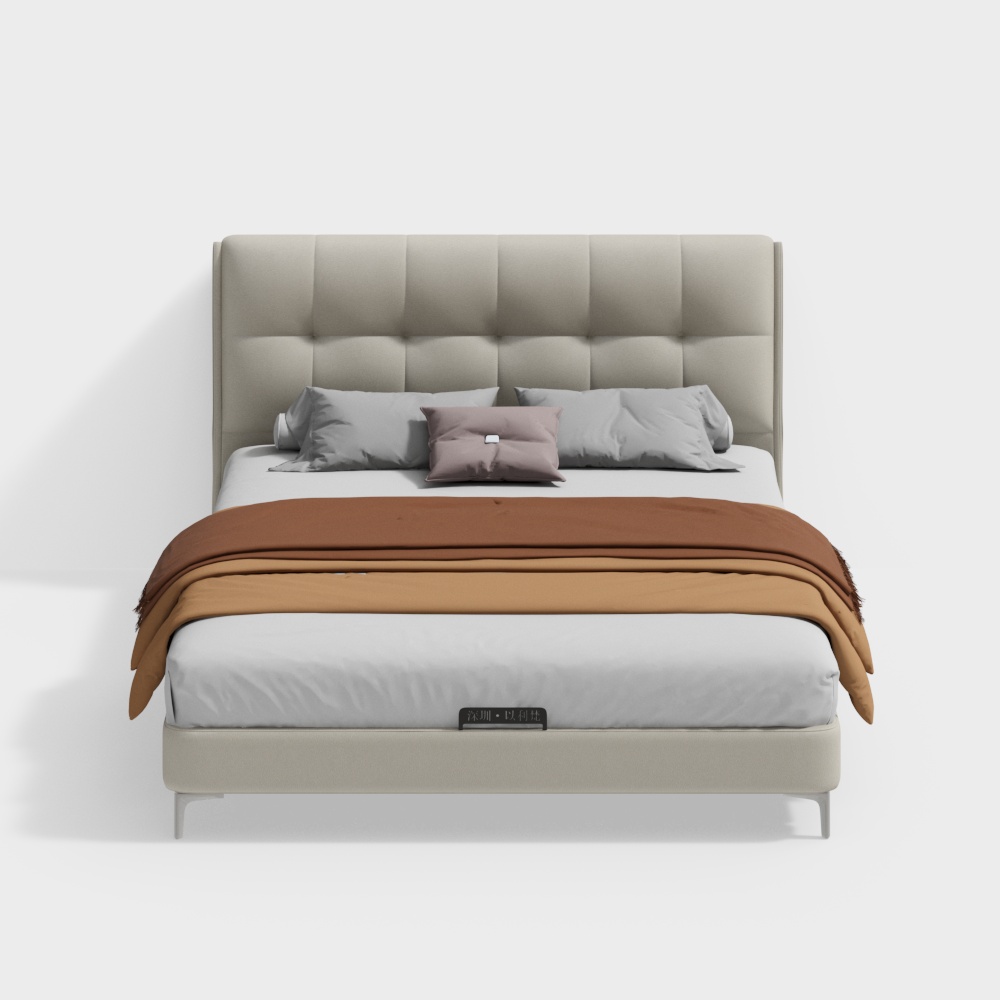 1.8m leather double bed