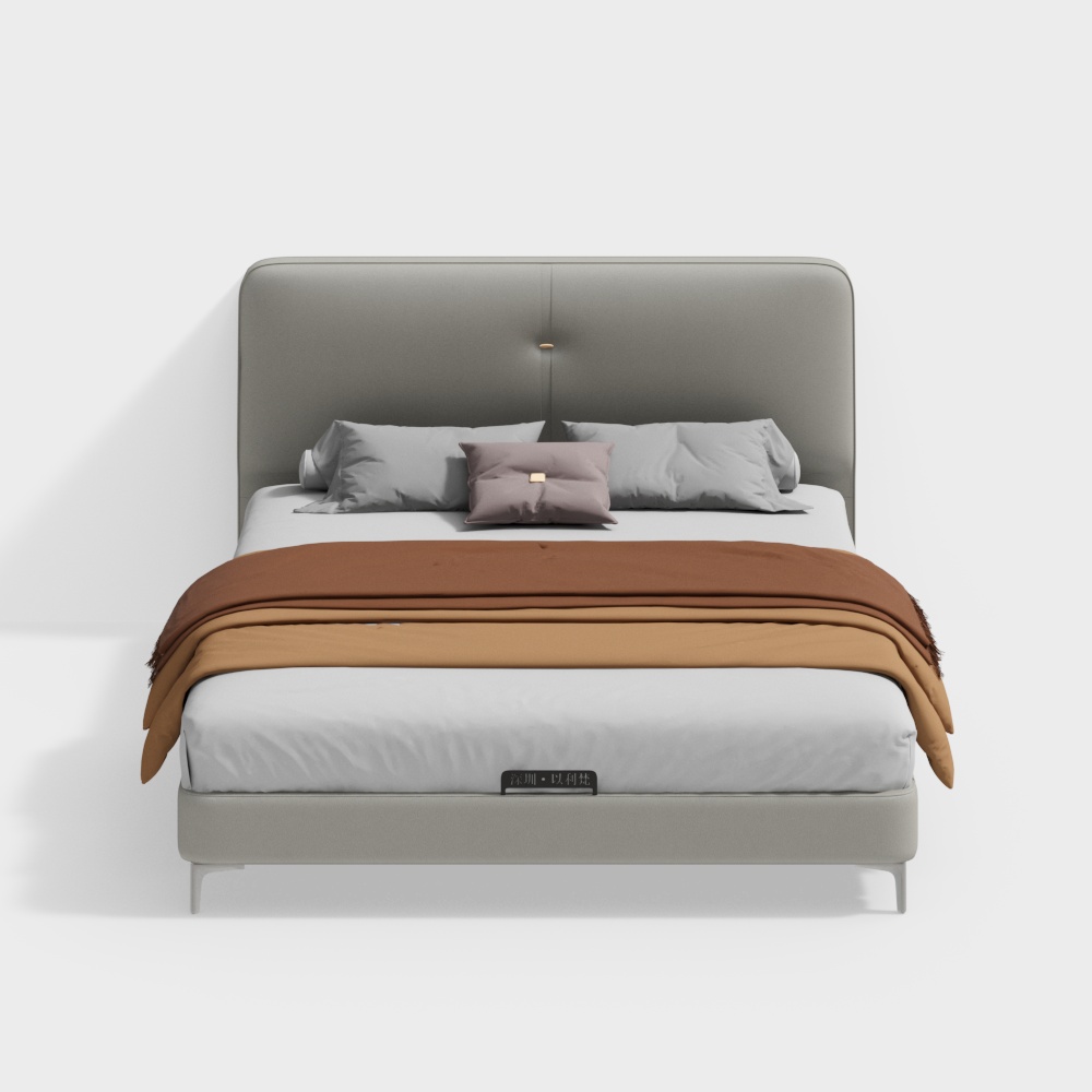 1.8m leather double bed