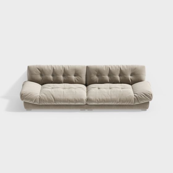 Urban Comfort Low-Poly Sofa 3D model for Modern Spaces