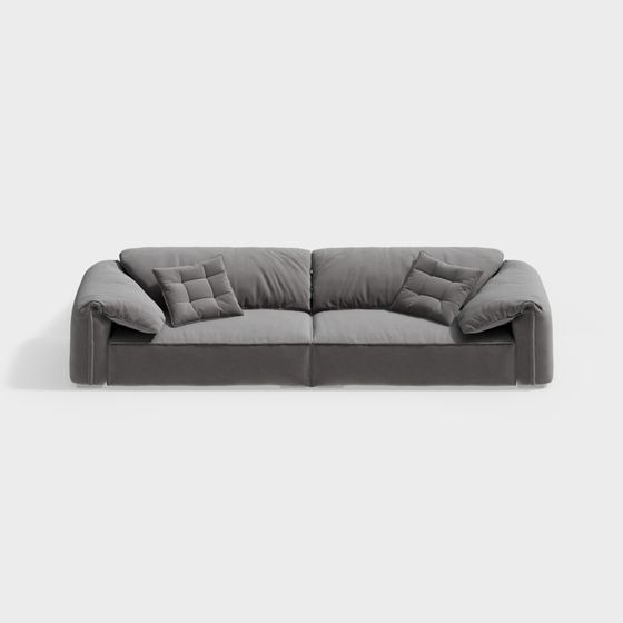 Modern Low-Poly Sofa 3D model for Stylish Interiors