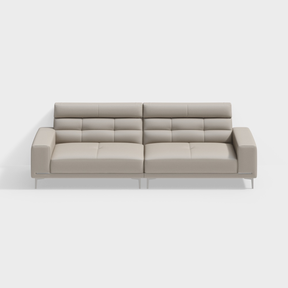 2.8m four-seater leather sofa