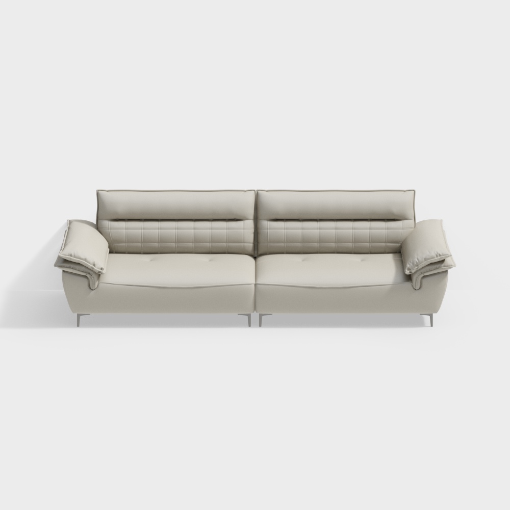 3.05m leather sofa for four