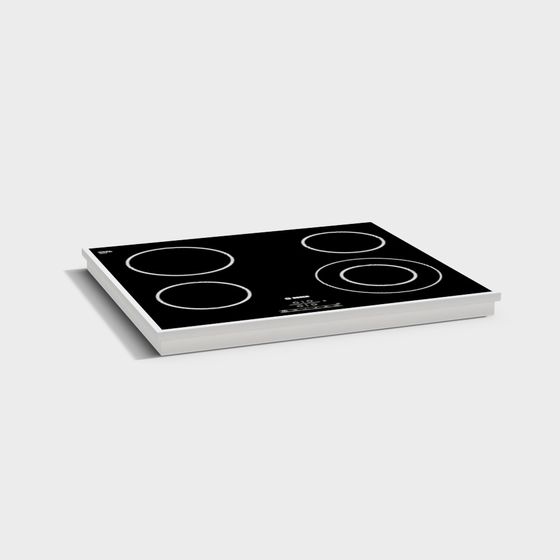 Minimalist Electric Cooktop 3D model