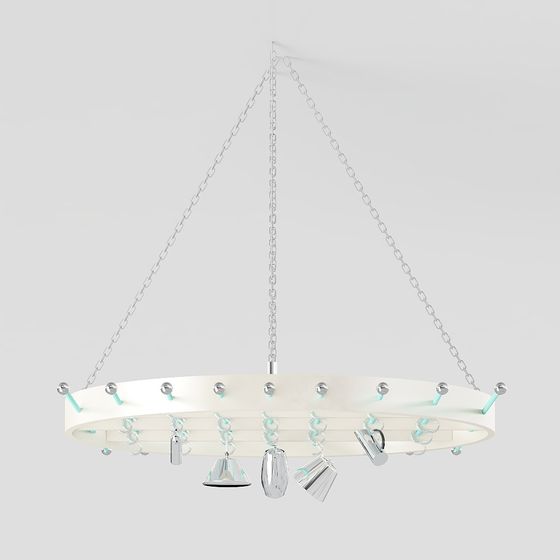 Elegant Low-Poly Chandelier 3D model