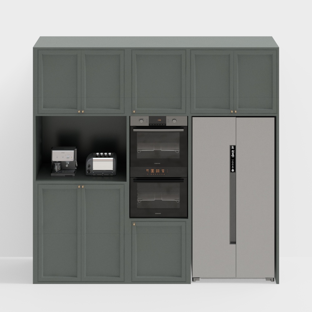 アメリカンキッチン冷蔵庫統合キャビネット