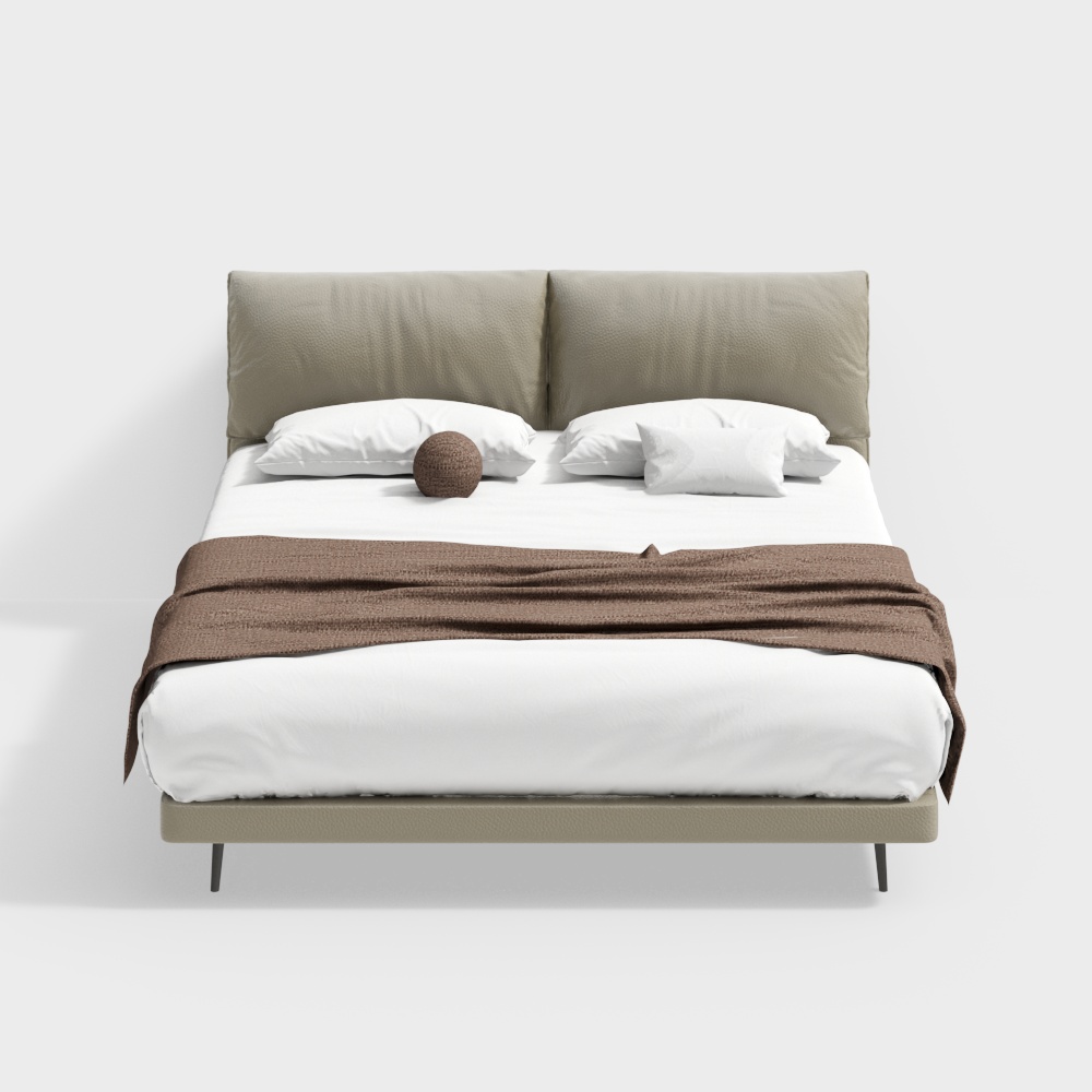 Modern Minimalist Bed 3D model