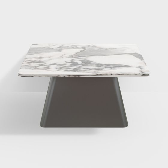 Stylish Marble Square Side Table 3D model for Modern Interiors