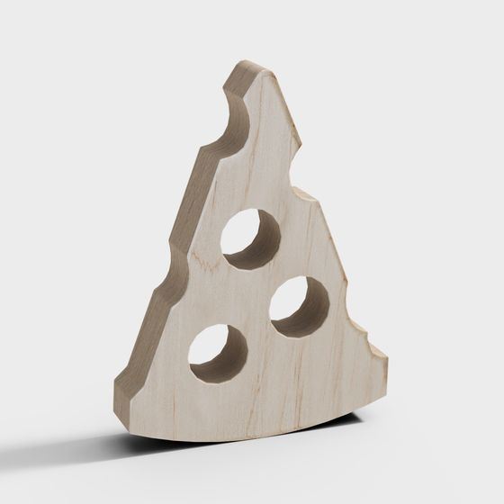 Swiss Cheese Slice 3D model for Creative Projects
