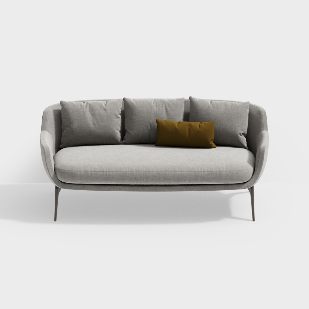 Urban Comfort Low-Poly Sofa 3D model