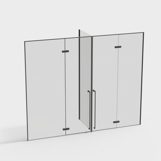 Modern Glass Partition Wall 3D model
