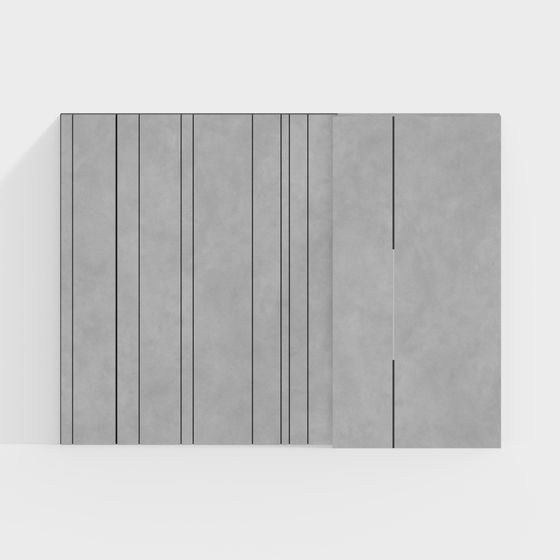 Modern Concrete Wall 3D Model