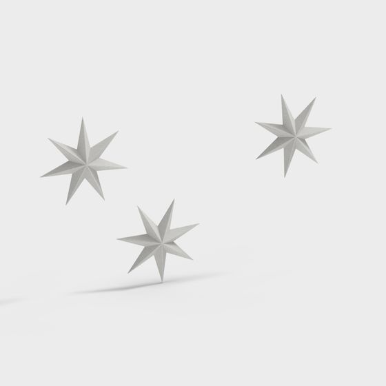 Elegant Star-Shaped 3D Model for Modern Designs