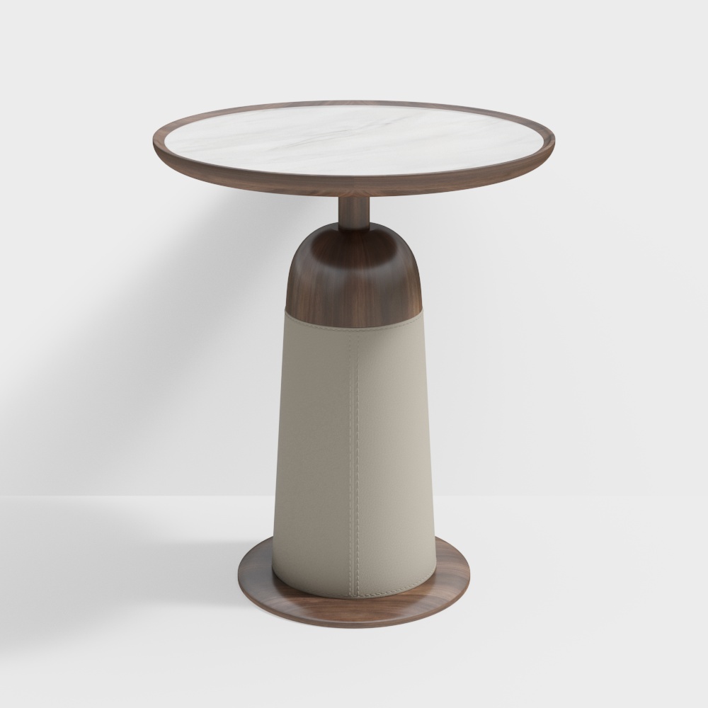 Modern Low-Poly Round Table 3D model Design