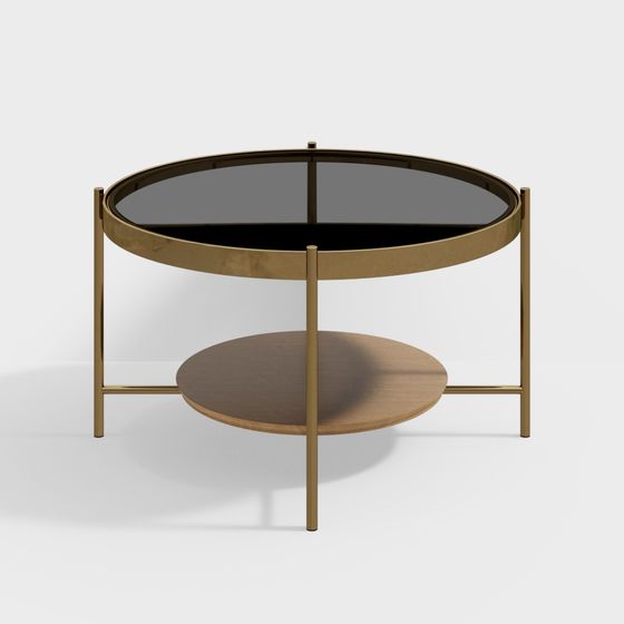 Chic Round Coffee Table 3D model for Modern Living Spaces