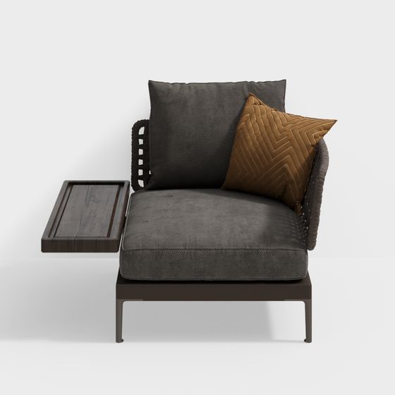 Stylish Low-Poly Sofa Chair 3D model