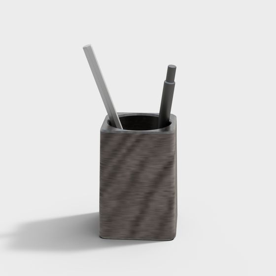 Unique Low-Poly Pen Holder 3D model