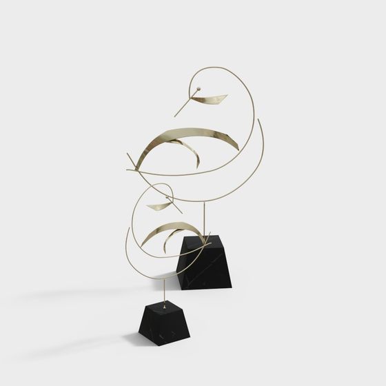 Stylish Abstract Dancer 3D model for Creative Projects