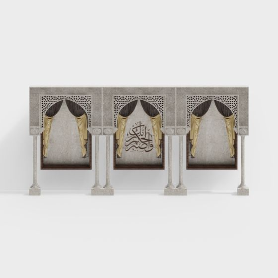Arabic Archway Panel 3D model