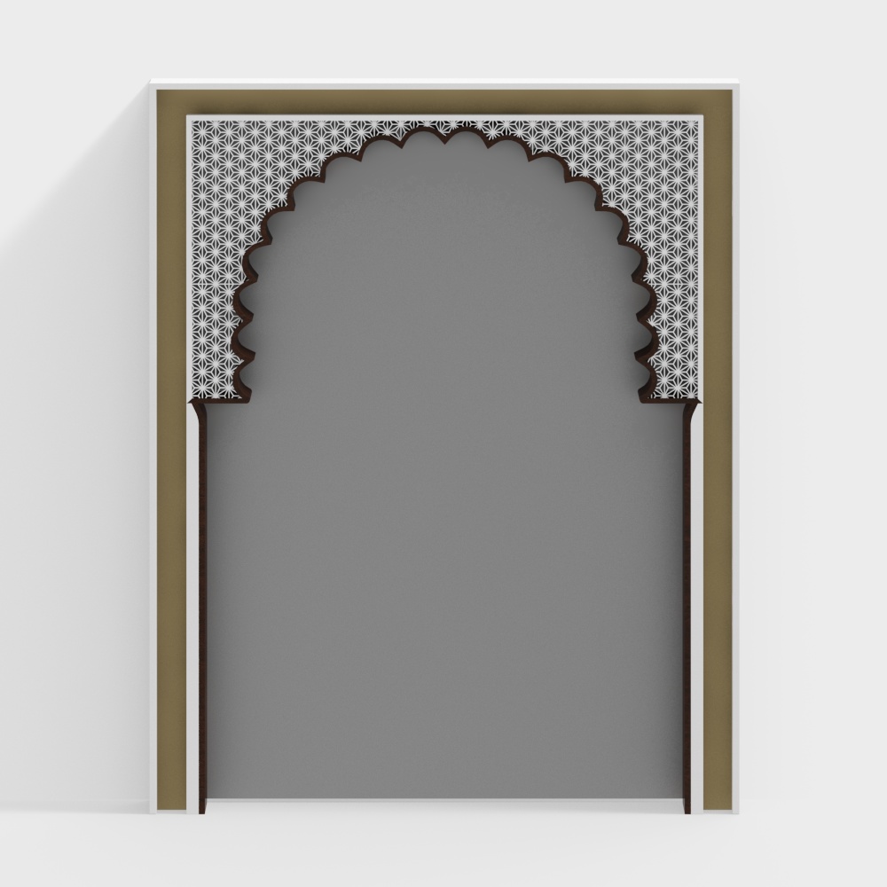 Moroccan living room TV background wall