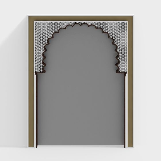 Oriental Moroccan Arch 3D Model for Creative Projects