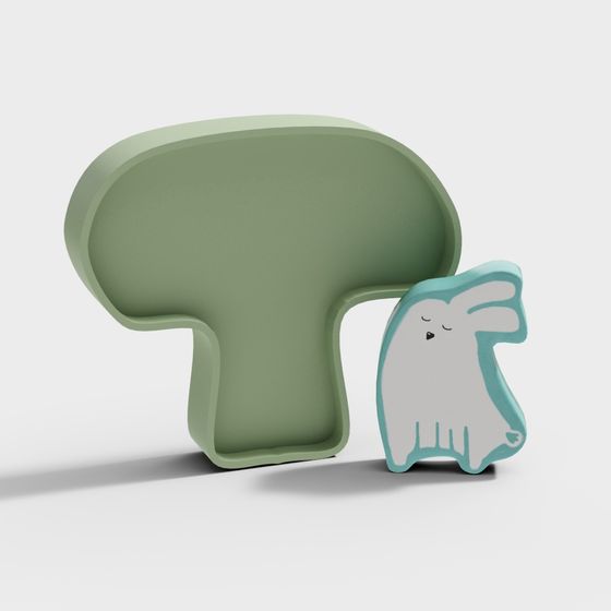 Dreamy Forest Mushroom and Goblin 3D model