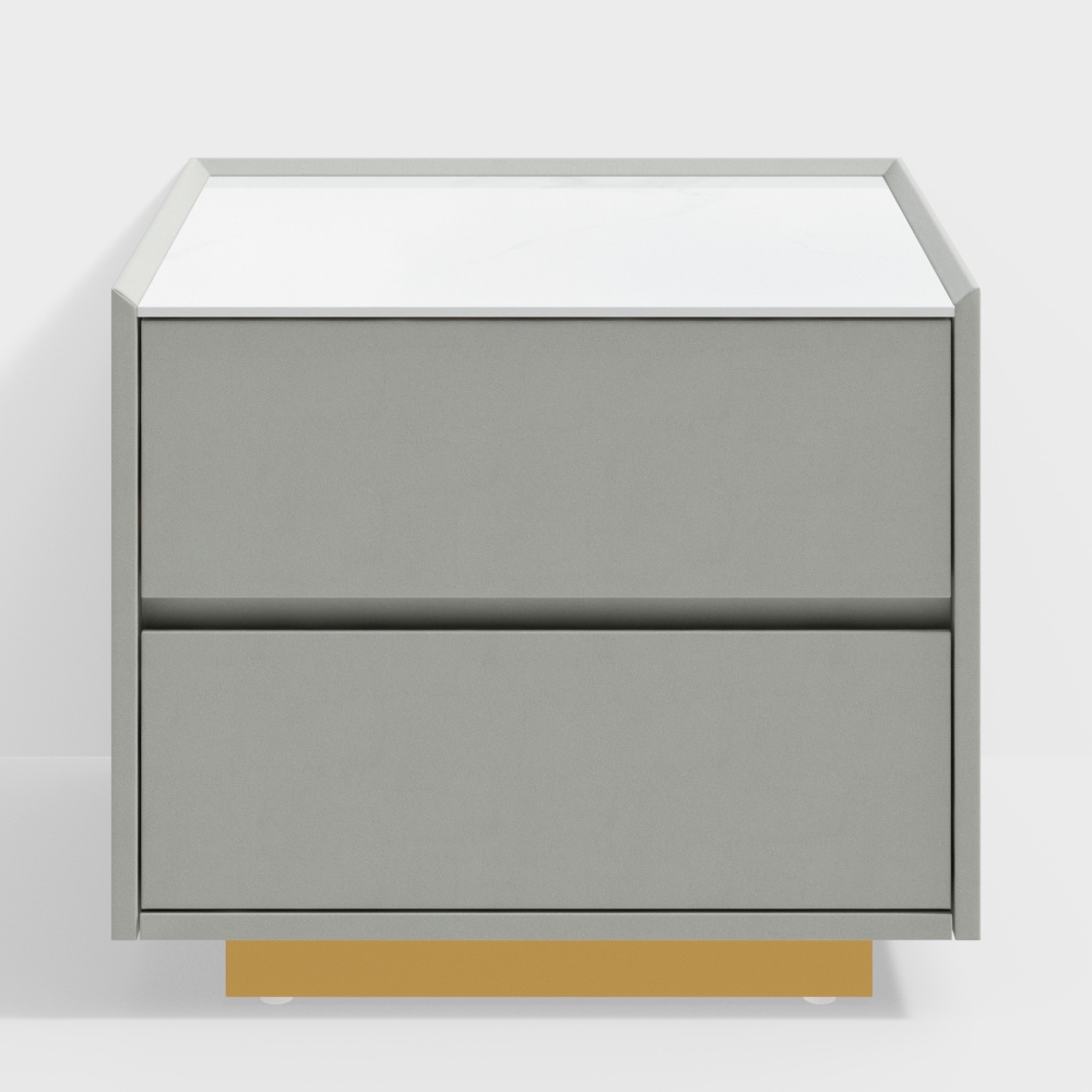 TD015-A Bedside Cabinet - Grey