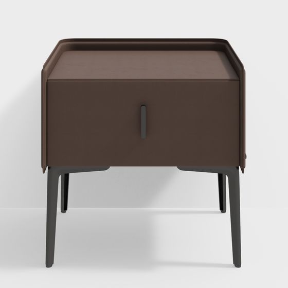Stylish Low-Polygon Nightstand 3D model for Modern Interiors