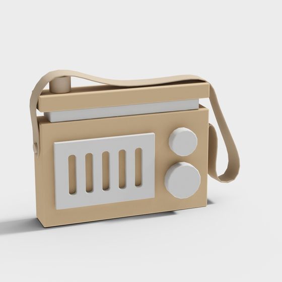 Retro Portable Radio 3D model for Creative Projects