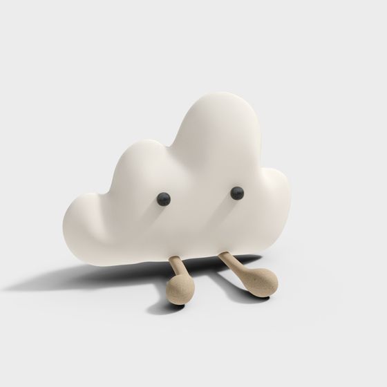 Cloud Assistant 3D Model – Whimsical Design