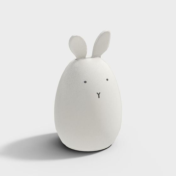 Cute Low-Poly 3D Bunny Model for Creative Projects