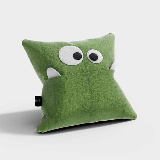 Soft Cute Monster Pillow 3D model for Creative Projects