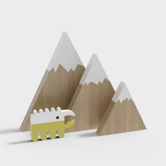 Snowy Mountain Wonderland 3D model