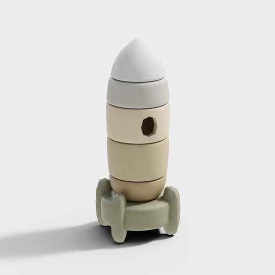 Low-Poly Rocket Ship 3D model for Creative Projects