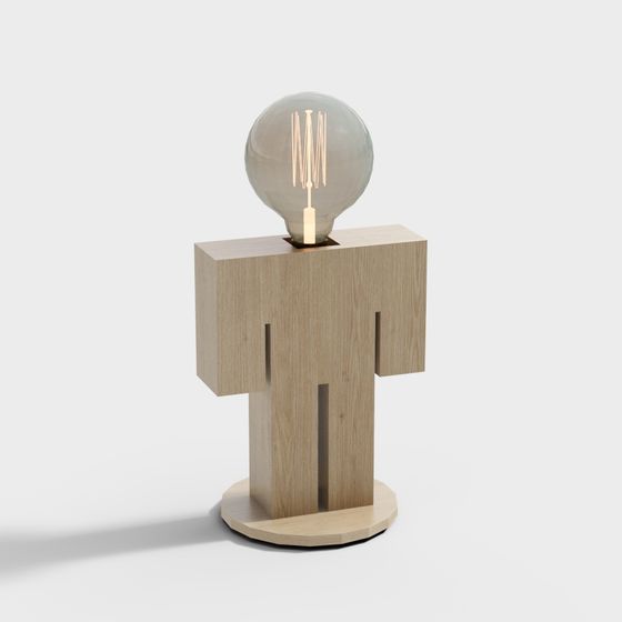 Elegant 3D Model Table Lamp for Creative Spaces