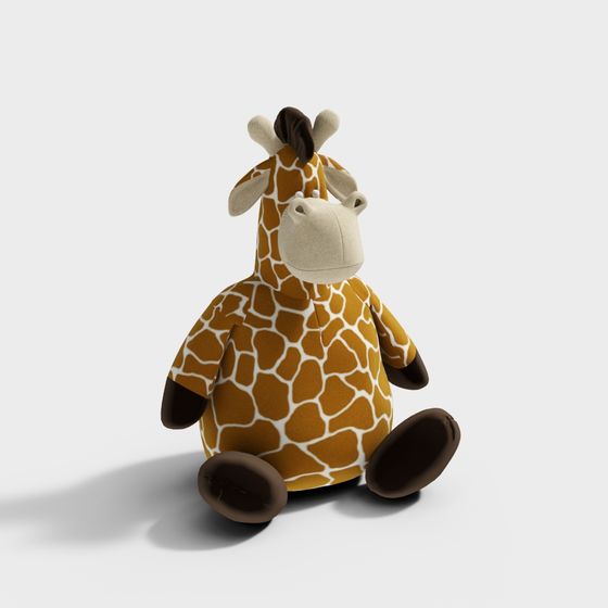 Charming Low-Poly Giraffe 3D Model for Kids' Projects