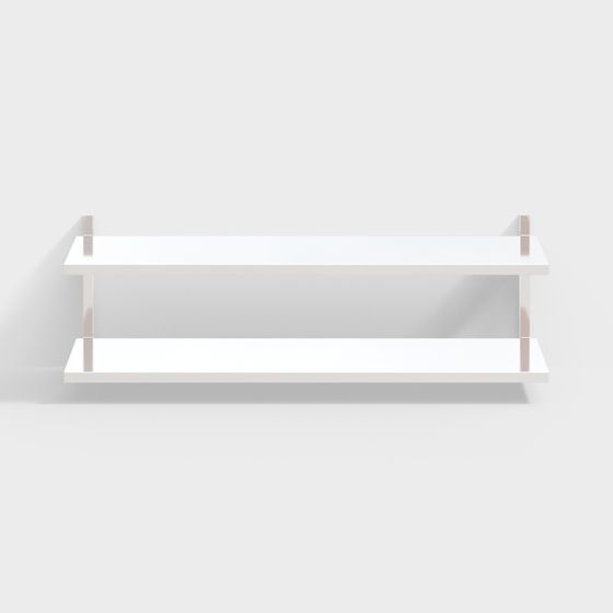 White Wall Shelving 3D Model for Stylish Storage