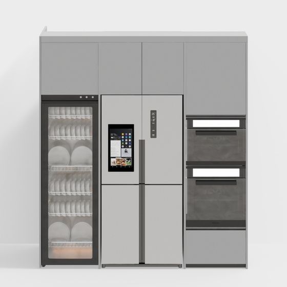 Stylish Smart Kitchen Unit 3D model