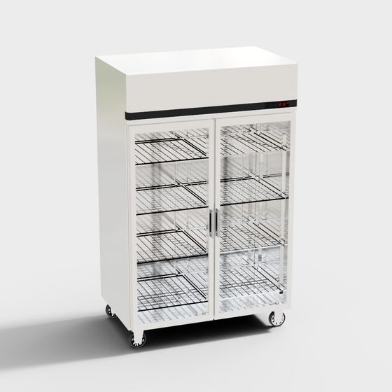 Futuristic Low-Poly Refrigerator 3D model