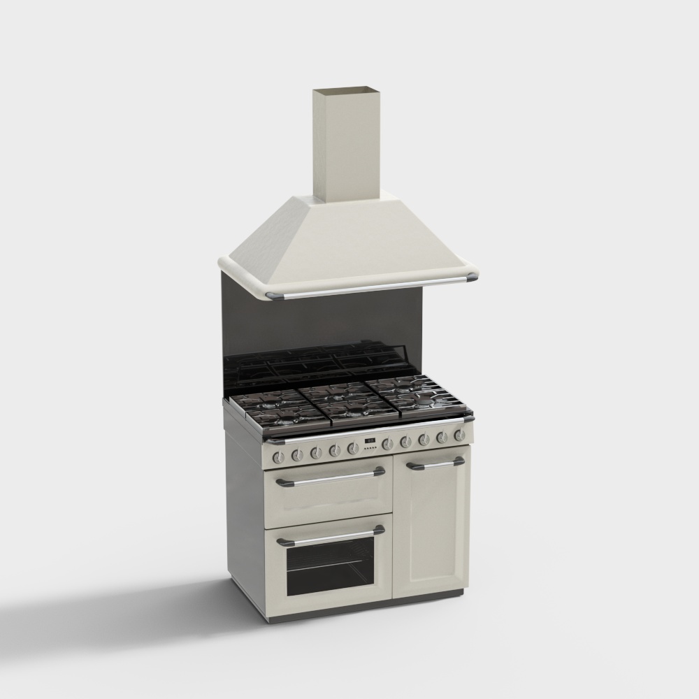 Modern gas integrated stove