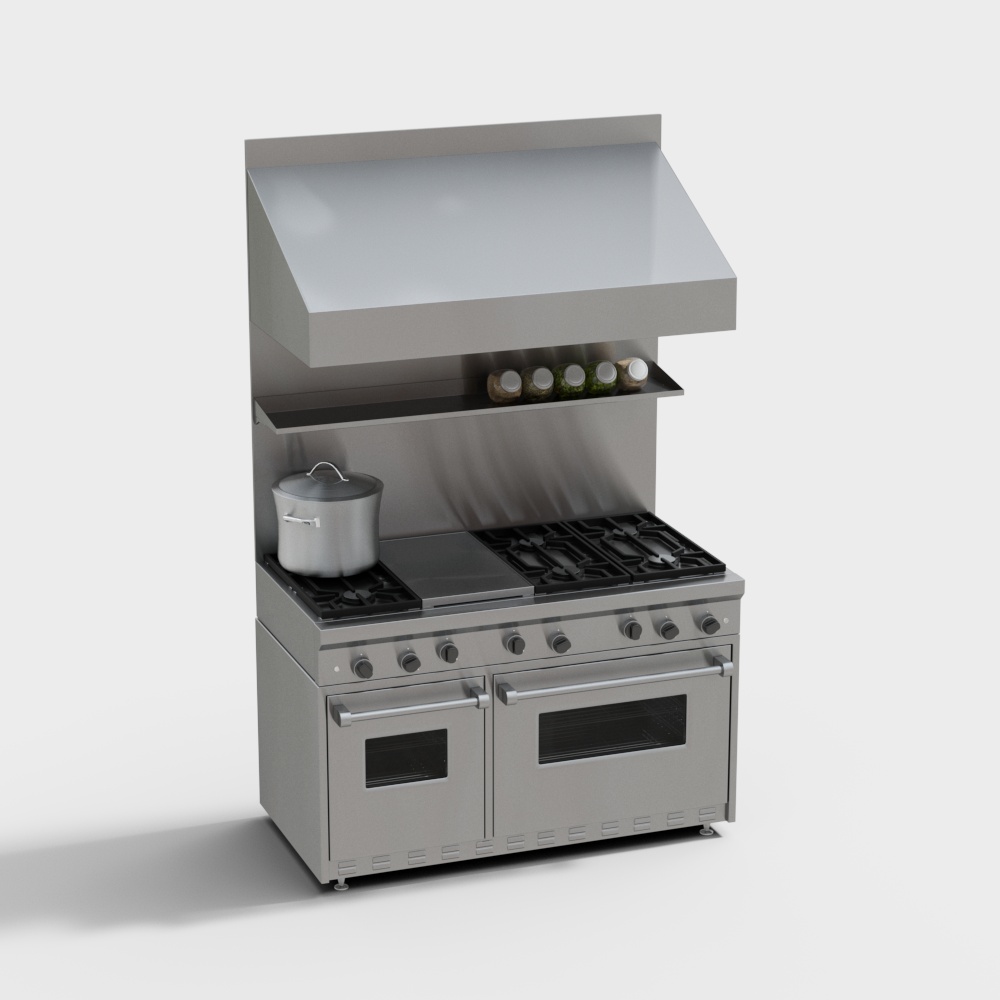 Modern gas integrated stove