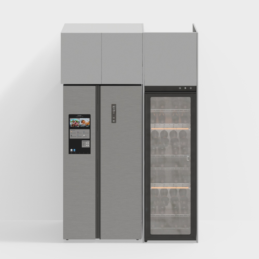 Modern refrigerator integrated cabinet