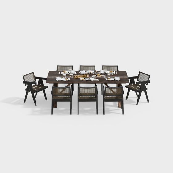 City Dining Table 3D model