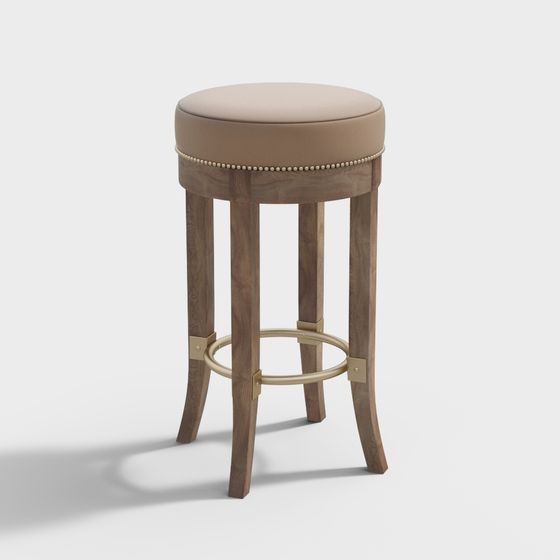 Stylish Low-Poly Bar Stool 3D model
