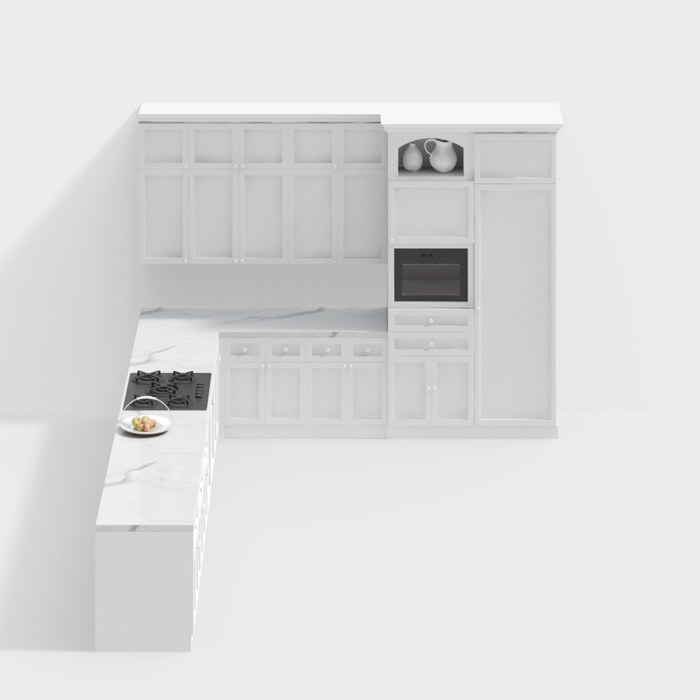 Simple European corner cabinet