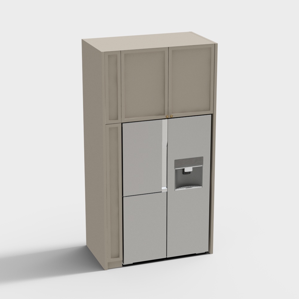 American refrigerator integrated cabinet