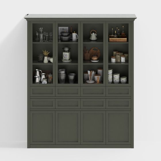 Modern Minimalist Storage Cabinet 3D model