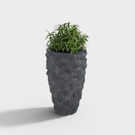 Ripple Planter 3D model for Creative Spaces