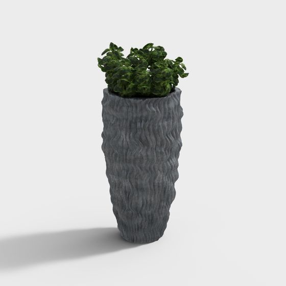Ripple Vase 3D model - Low Poly High Detail Design