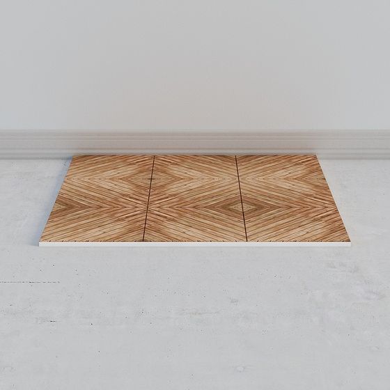 Elegant Low-Polygon Wood Floor 3D model for Creative Spaces